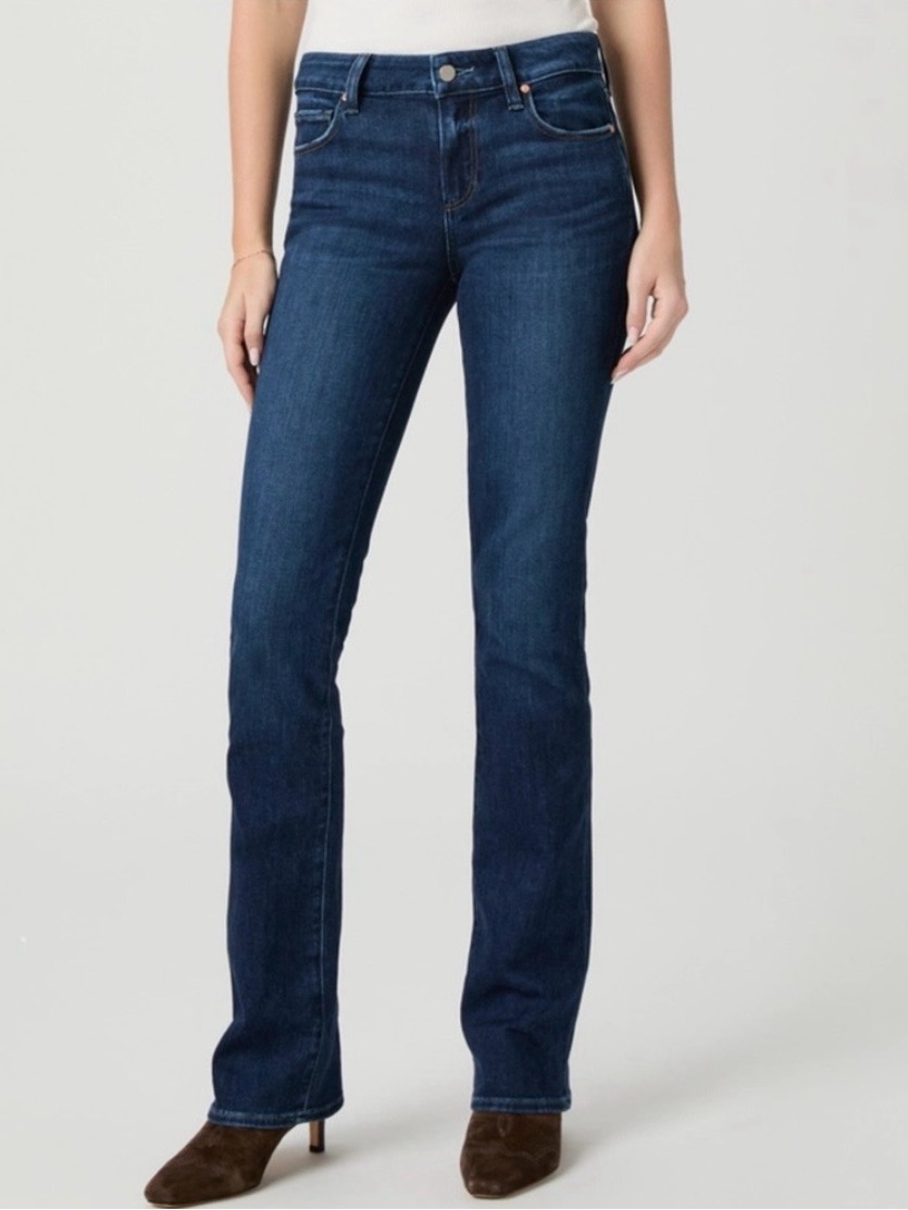 Nwt Paige Manhattan Bootcut High Rise High Stretch Jeans In Demin Size 28